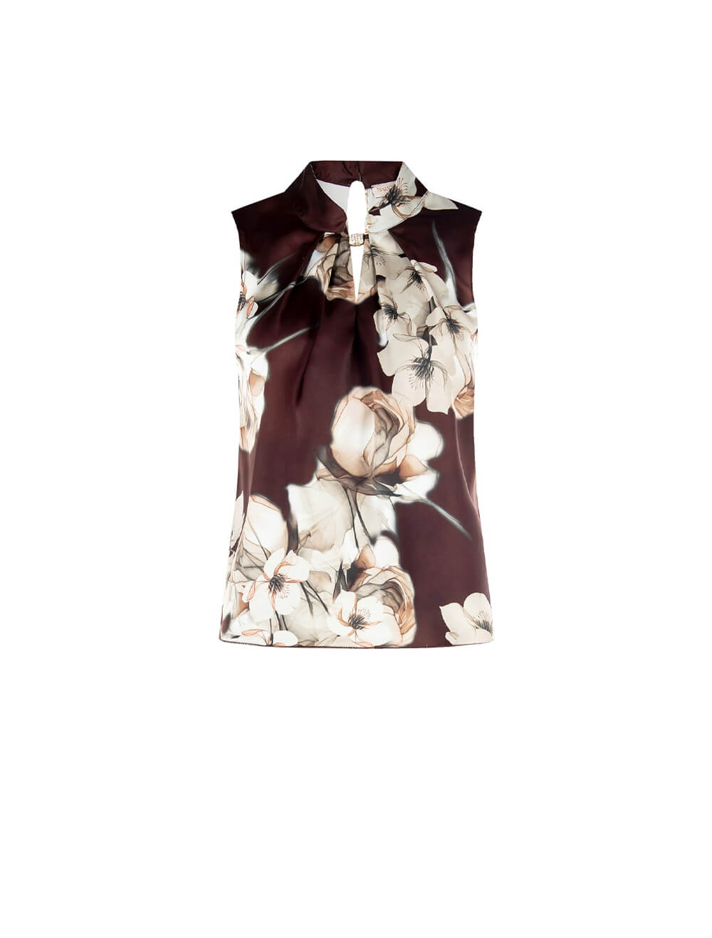 TOP FLORAL ΜΕ ΚΟΥΜΠΙ ΣΤΡΑΣ - Image 2