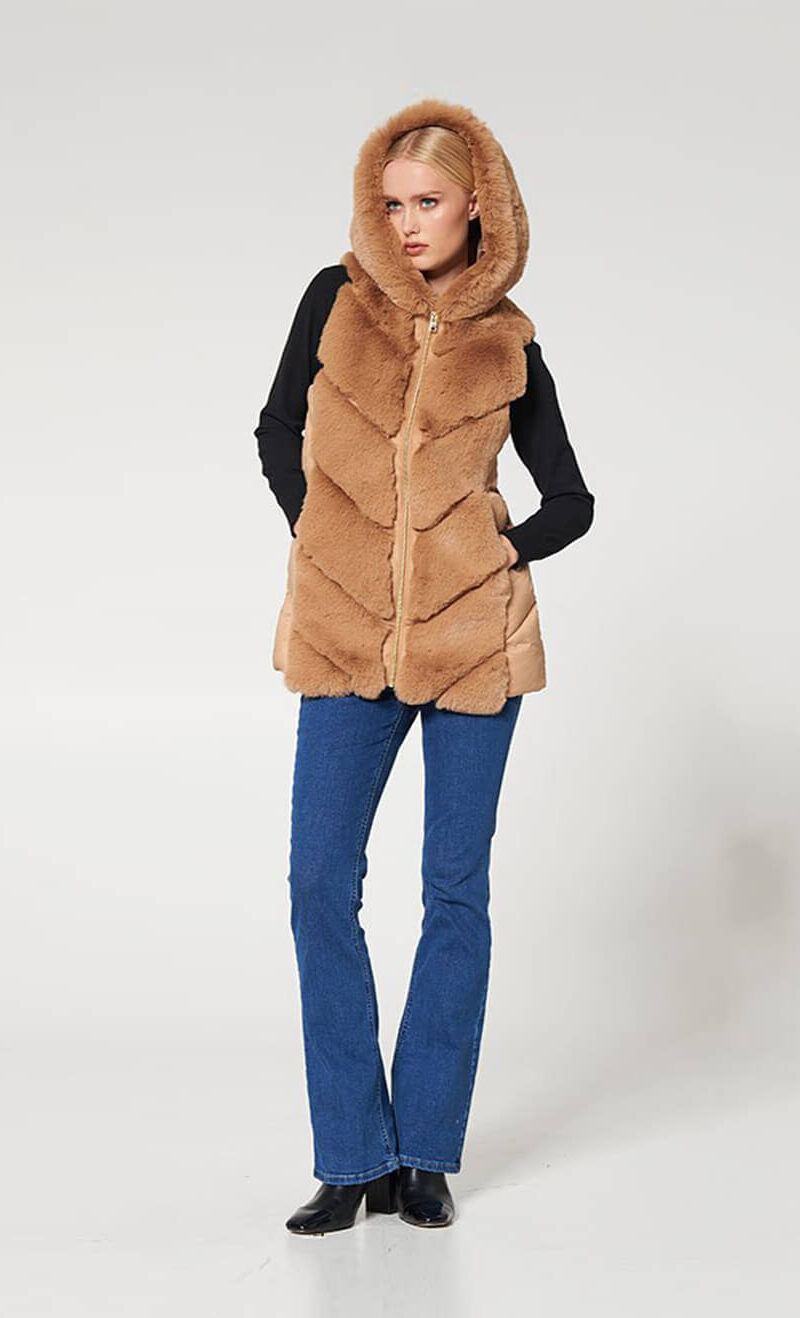 ΑΜΑΝΙΚΟ ΜΠΟΥΦΑΝ FAUX FUR ΜΕ ΚΟΥΚΟΥΛΑ