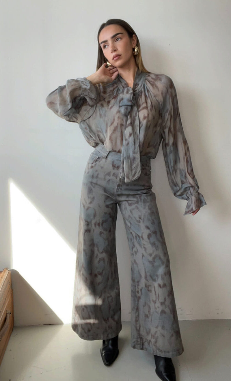 ΠΑΝΤΕΛΟΝΙ COTTON ANIMAL PRINT PATTERN
