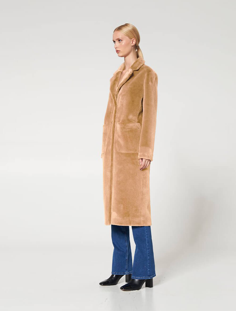 ΠΑΛΤΟ FAUX FUR ΔΙΠΛΗΣ ΟΨΗΣ