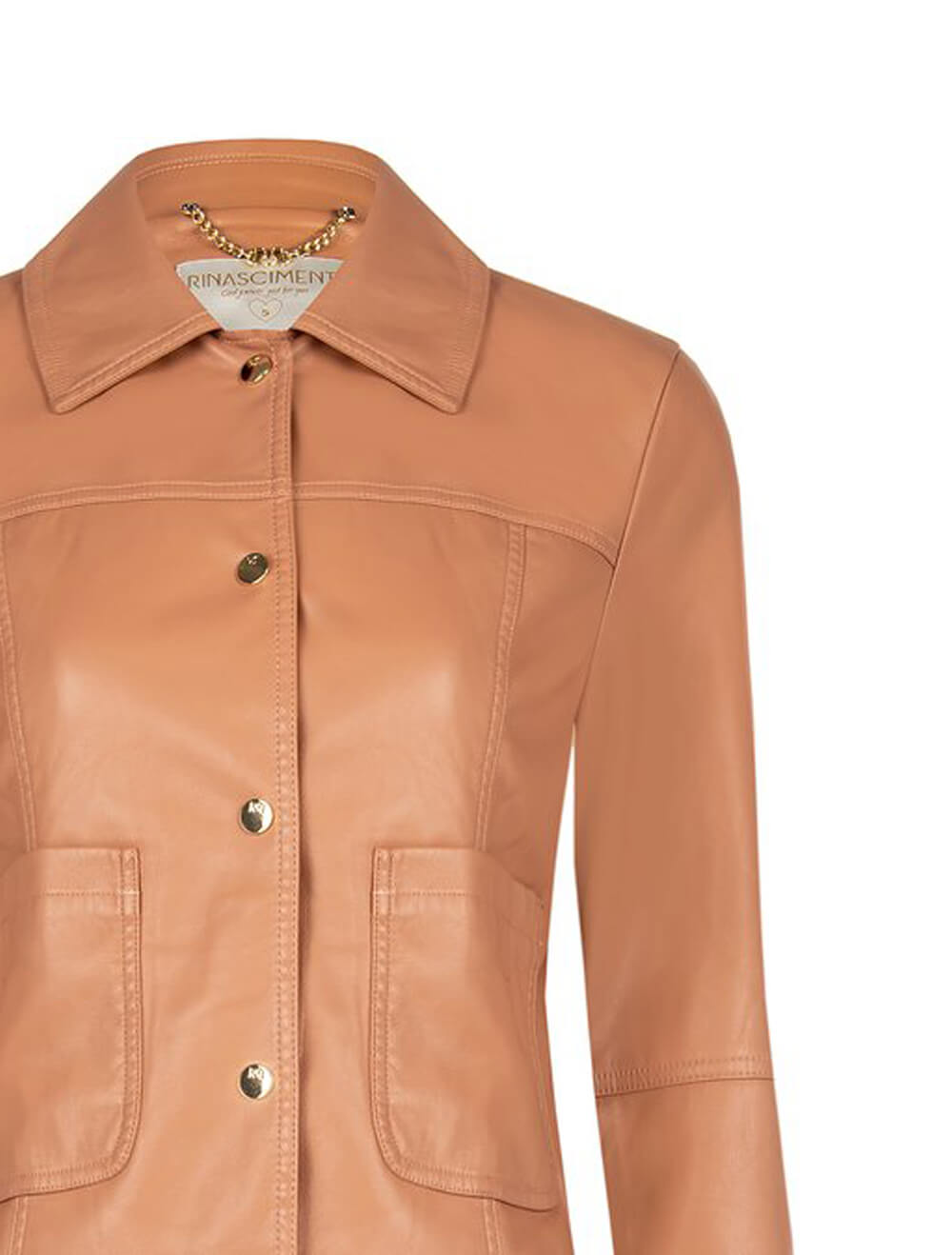 JACKET BOXY FAUX LEATHER ΜΕ ΕΞΩΤΕΡΙΚΕΣ ΤΣΕΠΕΣ - Image 3