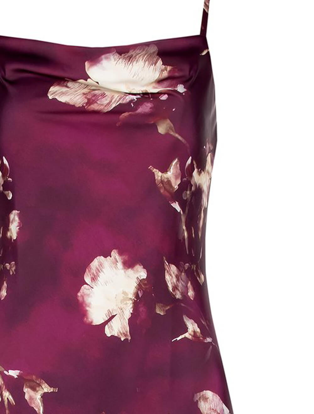 ΦΟΡΕΜΑ SATIN FLORAL ΜΕ ΛΕΠΤΗ ΤΙΡΑΝΤΑ - Image 3