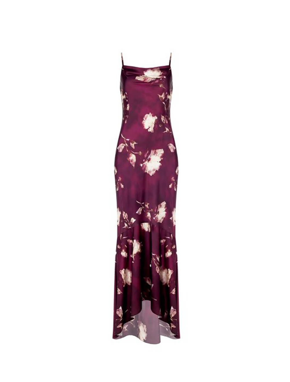 ΦΟΡΕΜΑ SATIN FLORAL ΜΕ ΛΕΠΤΗ ΤΙΡΑΝΤΑ