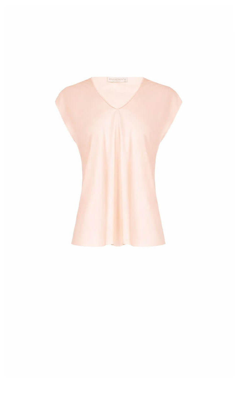 TOP SATIN ΜΕ V ΛΑΙΜΟΚΟΨΗ
