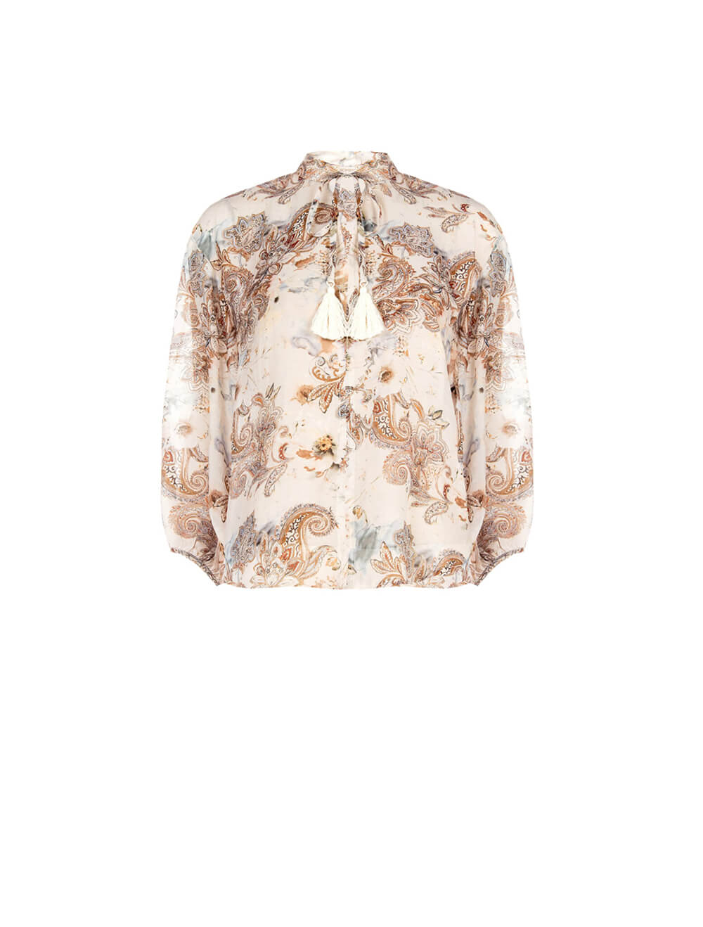ΜΠΛΟΥΖΑ BOXY FLORAL ΜΕ ΔΕΣΙΜΟ ΣΤΟ ΛΑΙΜΟ - Image 2