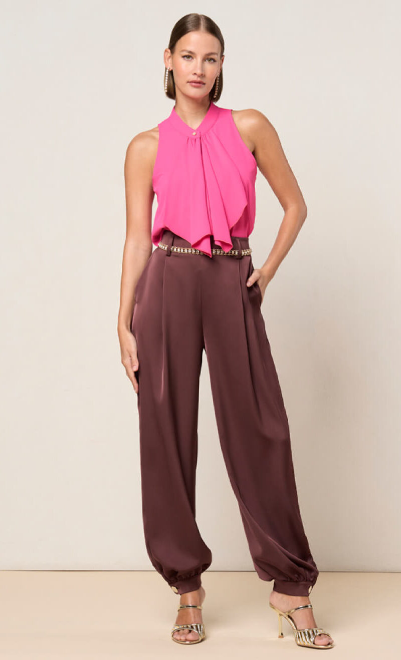 ΠΑΝΤΕΛΟΝΙ JOGGING SATIN ΜΕ ΠΙΕΤΕΣ