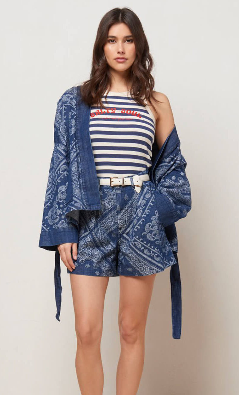 ΒΕΡΜΟΥΔΑ DENIM PRINTED