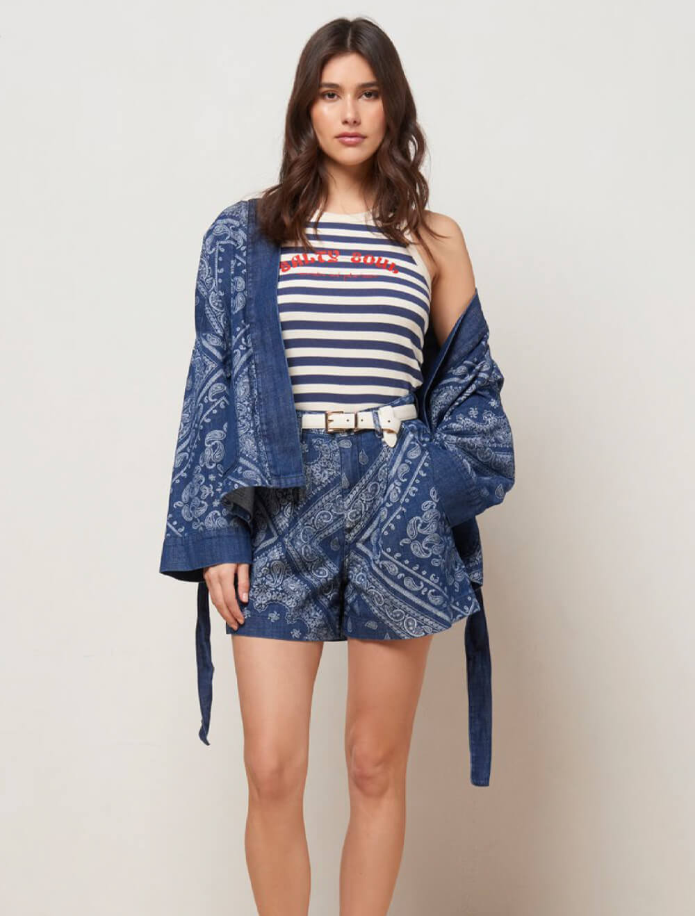 ΒΕΡΜΟΥΔΑ DENIM PRINTED