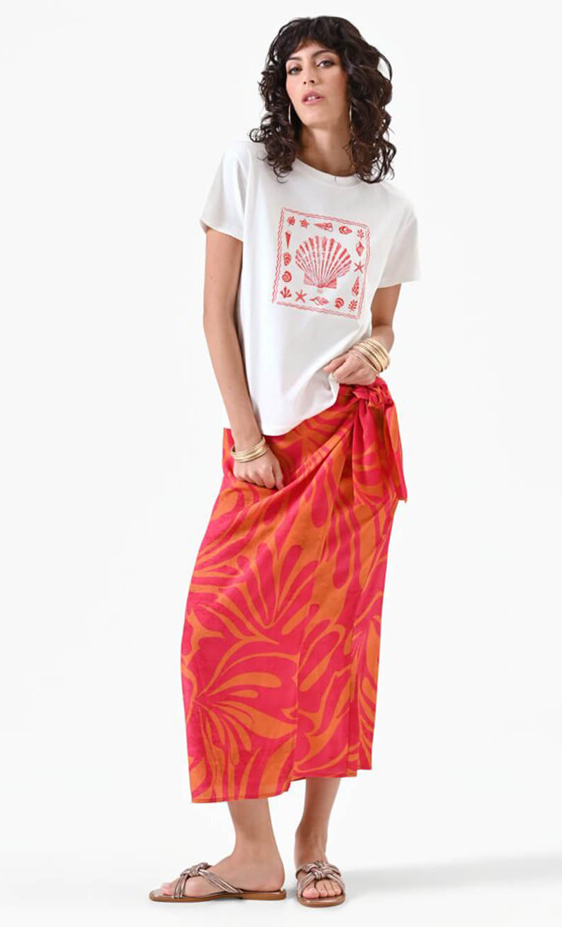 ΦΟΥΣΤΑ WRAP FLORAL PRINTED